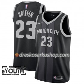Dječji NBA Dres Detroit Pistons Blake Griffin 23 Nike 2018-19 City Edition Crna Plava Swingman